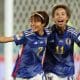 Jogadoras do Japão Comemoram gol na Copa do Mundo Feminina