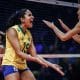Tainara e Gabi em jogo da Seleção Feminina de vôlei na Liga das Nações VNL Brasil