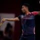 Ygor Coelho em ação no Aberto do Canadá de badminton
