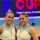 Na imagem, Camilla Lopes e Alice Gomes após a apresentação