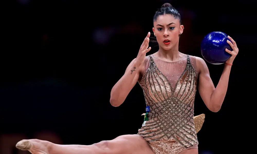 Babi na apresentação da boal no individual geral do Mundial de ginástica rítmica