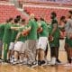 Na imagem, time do Brasil reunido antes do treino.