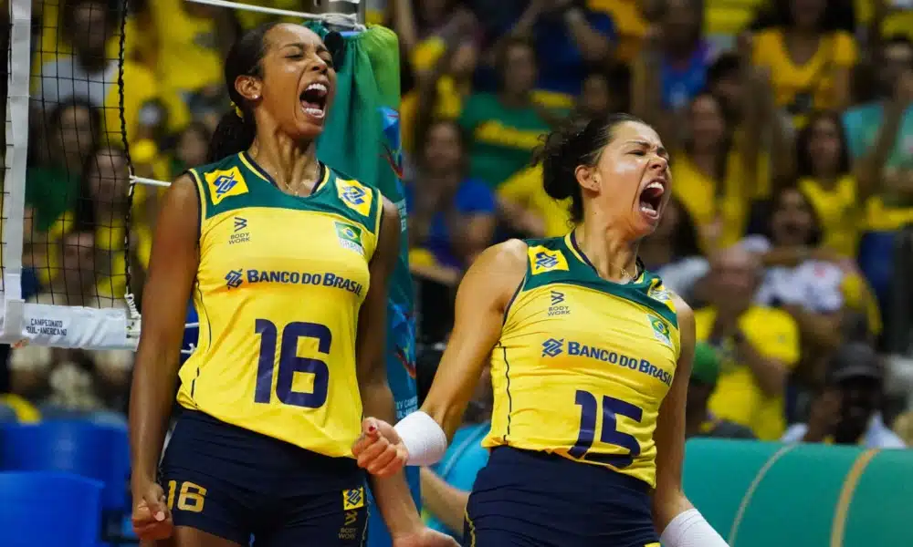 Brasil x Peru Sul-Americano de vôlei feminino