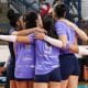 Comemoração das jogadoras do Barueri na primeira vitória no Campeonato Paulista (Carolina Oliveira/BVC)