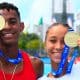 Amanda Miranda da Silva e Carlos Eduardo Lara Domingos conquistaram o ouro no Brasileiro sub-18 de atletismo neste sábado (Foto: Divulgação/CBAt)