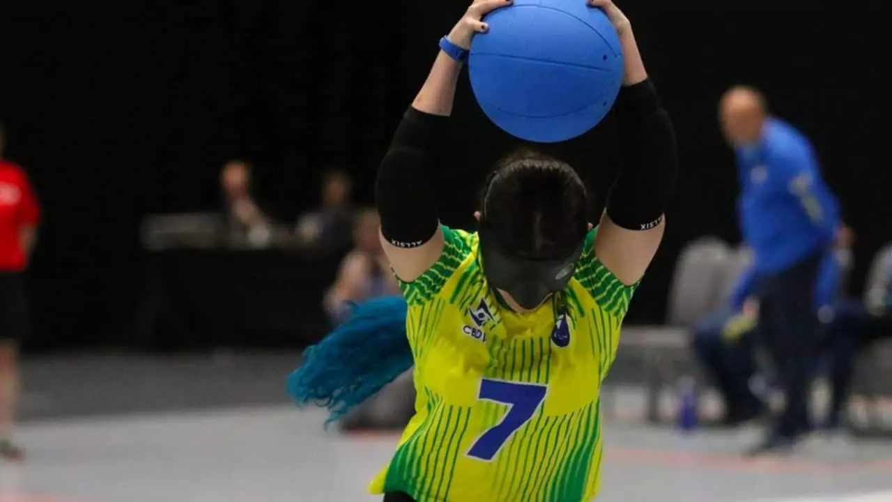 O Brasil venceu a Ucrânia na primeira partida dos Jogos Mundiais da IBSA de Goalball feminino (Foto: Renan Cacioli/ CBDV)