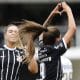 Comemoração das jogadoras o Corinthians na vitória sobre o Santos pelo Brasileiro Feminino (Rodrigo Gazzanel/Agência Corinthians)