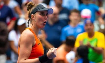 Bia Haddad em ação na primeira rodada do US Open e no WTA 500 de San Diego (Foto: Jimmy48)
