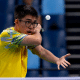 Felipe Ikeda em ação no WTT Youth Contender de Otocec, Arthur Lemos