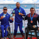 Fernando Rufino e Igor Tofalini no pódio do VL2 200m no Mundial de paracanoagem