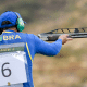 Jaison Santin na fossa olímpica do Mundial de tiro esportivo junto a Hussein Daruich