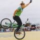 Letícia Moda em ação no BMX Flatland do Mundial de Ciclismo