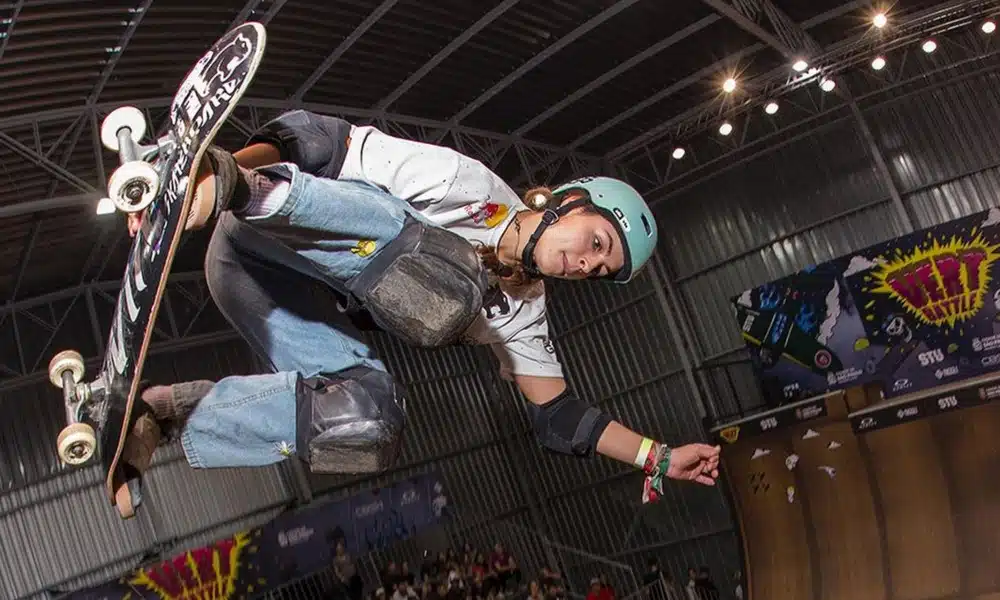 Lua Vicente durante manobra na primeira etapa da Vert Battle