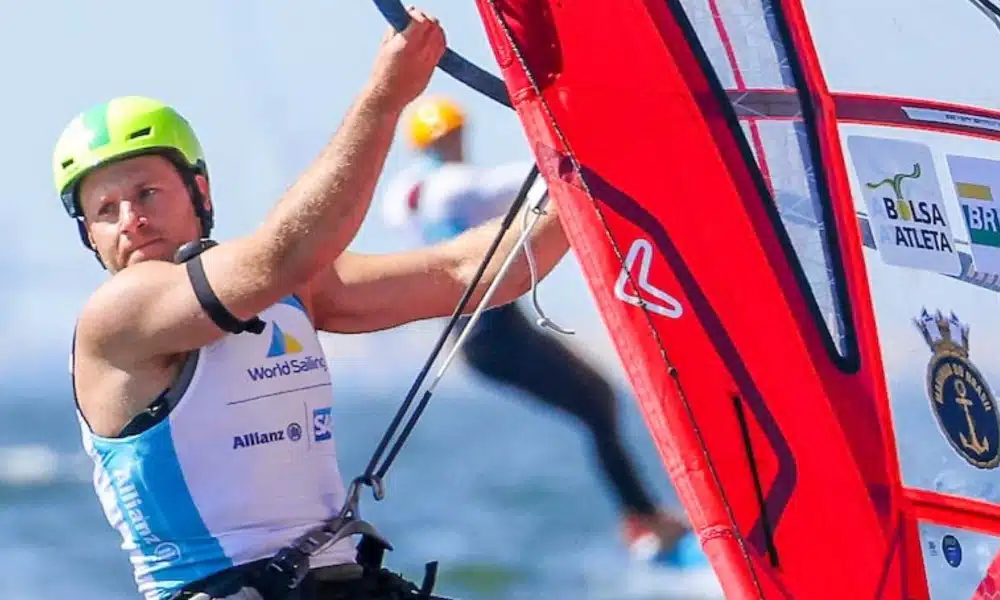 Mateus Isaac durante o Mundial de Vela
