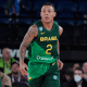 Yago durante partida contra o Sudão do Sul em amistoso da Copa do Mundo de basquete. O monstrinho irá jogar contra o Paraguai na Eliminatórias da Americup