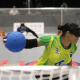 Jogadora do Brasil no goalball feminino dos Jogos Mundiais da IBSA
