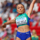 Letícia Oro Melo compete no salto em distância no Mundial de Atletismo em Budapeste