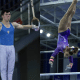 Montagem com fotos de Yuri Guimarães e Jade Barbosa no Campeonato Brasileiro de ginástica artística