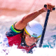 Ana Sátila durante prova de canoagem Slalom da categoria C1 (Wander Roberto-COB)