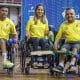 Na imagem, paratletas do Brasil na Copa do Mundo de Bocha.
