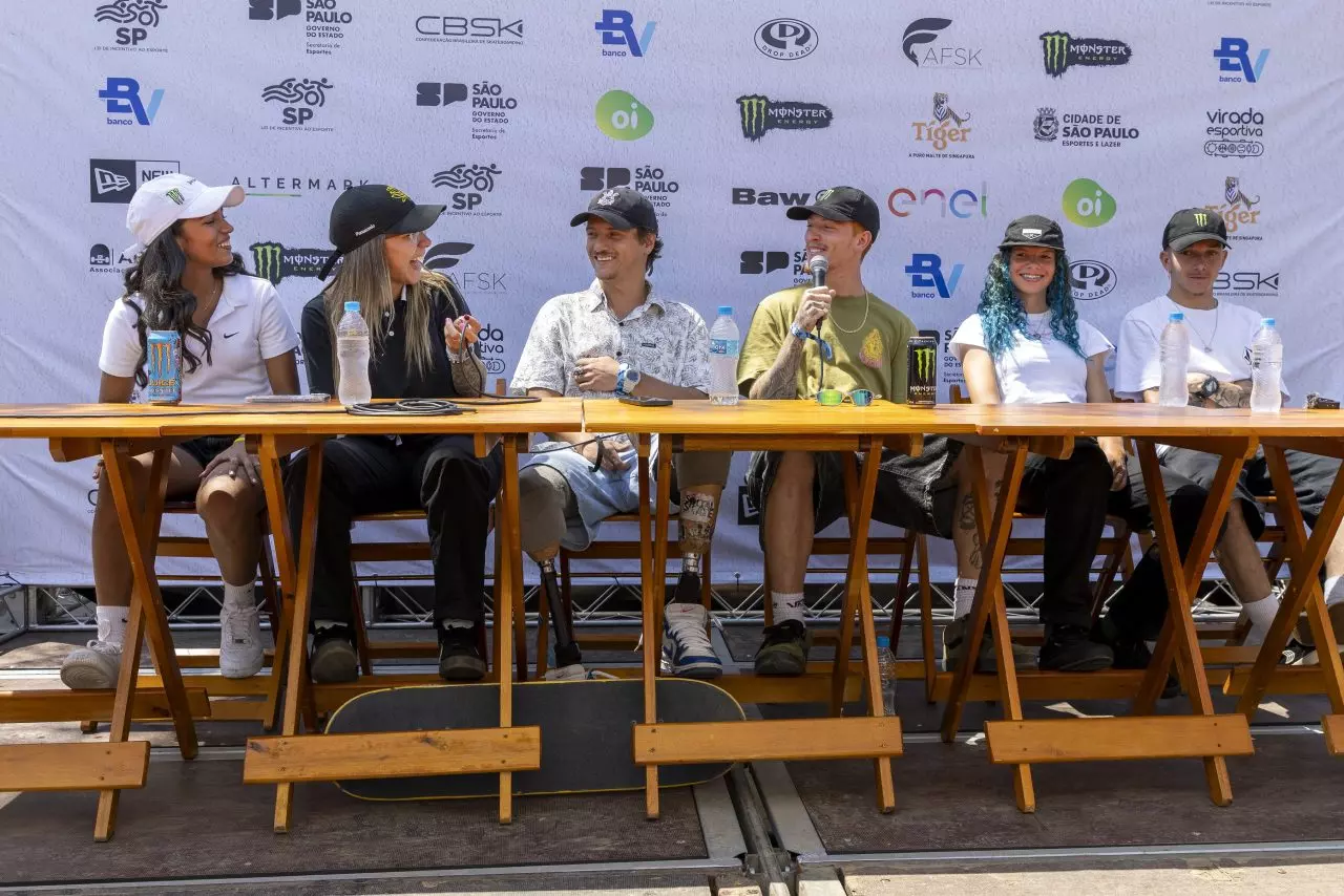 Coletiva de imprensa STU National São Paulo skate park e skate street