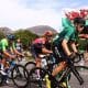 Ciclista Nícolas Sessler (à direita) liderando o pelotão na Volta da Grã-Bretanha (Divulgação/The Tour of Britain)