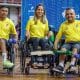 Time brasileiro que compete na classe BC1/BC2 na Copa do Mundo de bocha paralímpica (Foto: Grazie Batista/ANDE)