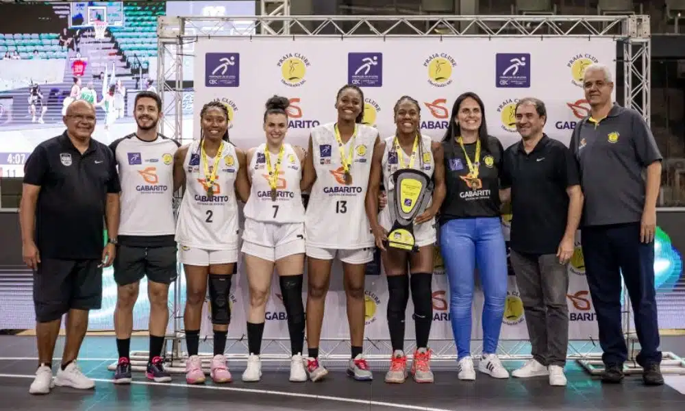 Praia Clube, equipe campeã do Brasileiro de basquete 3x3 (Divulgação/CBB)