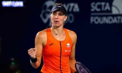 Brasileira Bia Haddad em ação no WTA 500 de San Diego (Foto: Jimmie48)