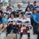 Equipe do Pinheiros comemorando a segunda vitória da Liga Nacional Feminina (Reprodução/Instagram/@ecpinheiros)