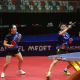 Eric Jouti e Izabela Lupulesku em ação no WTT Feeder de Panagyurishte