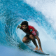 Filipe Toledo surfando no Surf Ranch