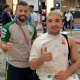 Kevin Damasceno e seu treinador durante disputa do Mundial sub-23 de paraesgrima