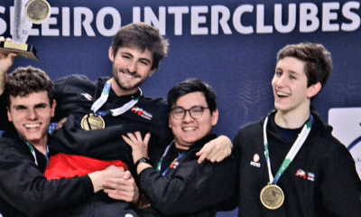Equipe de São Paulo do sabre comemora o ouro no Brasileiro Juvenil e Cadete de esgrima