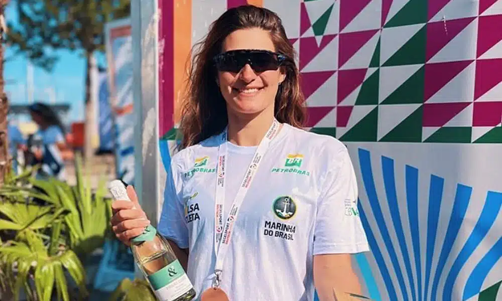 Giovanna Prada vela Olimpíada windsurfe IQFoil Kiel bronze