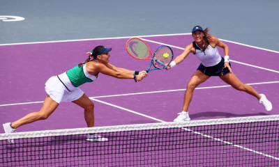 Luisa Stefani e Giuliana Olmos no WTA 1000 de Guadalajara. Ela vão disputar o WTA 500 de Tóquio