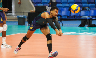 Maique faz manchete em treino. Ele irá competir no vôlei em Santiago nos Jogos Pan-Americanos