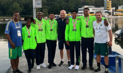 Equipe brasileira de canoagem velocidade no Olympic Hopes, com Tailon Santos
