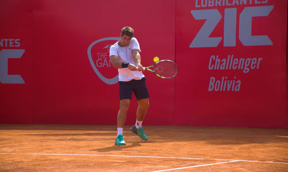 Orlando Luz jogando no Challenger de Santa Cruz de la Sierra