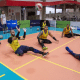 seleção masculina de vôlei sentado durante treino no CT