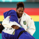 Beatriz Souza lutando nos Jogos Pan-Americanos de Santiago-2023