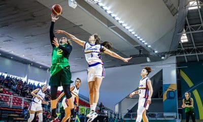 Aline Cezário marca cesta de bandeja na vitória do Brasil sobre a Venezuela no basquete feminino dos Jogos Pan-Americanos (Wander Roberto/COB)