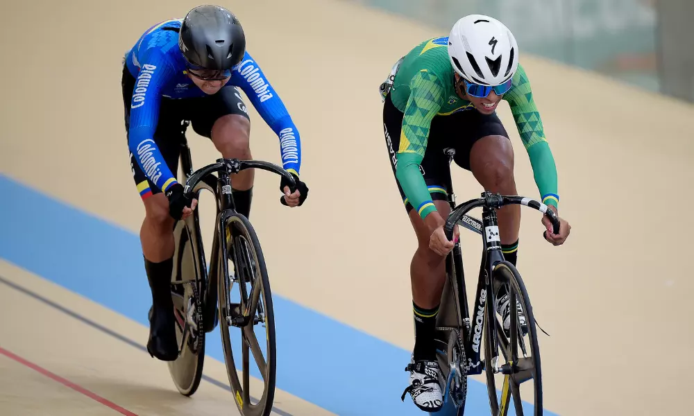 Carolina Barbosa vencendo prova da repescagem nos Jogos Pan-Americanos de Santiago-2023