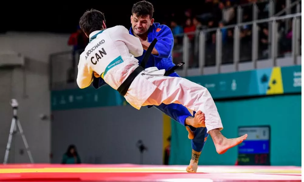 Daniel Cargnin contra canadense nos Jogos Pan-Americanos de Santiago (Anderson Neves/CBJ)