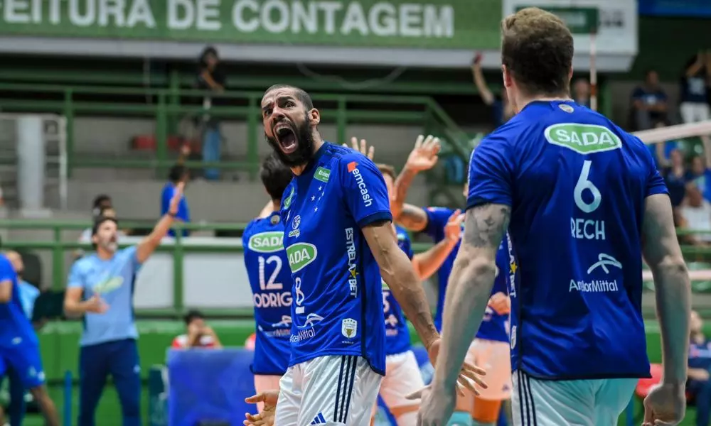 Partida entre Sada Cruzeiro e Azulim/Monte Carmelo, válido pelo Campeonato Mineiro (Reprodução/X/@sadacruzeiro)