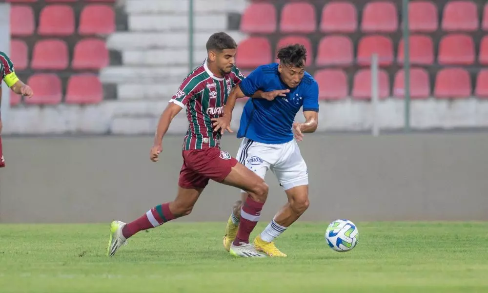 Confronto entre Cruzeiro e Fluminense, válido pela semifinal da Copa do Brasil Sub-20 (Reprodução/X/@Cruzeiro)