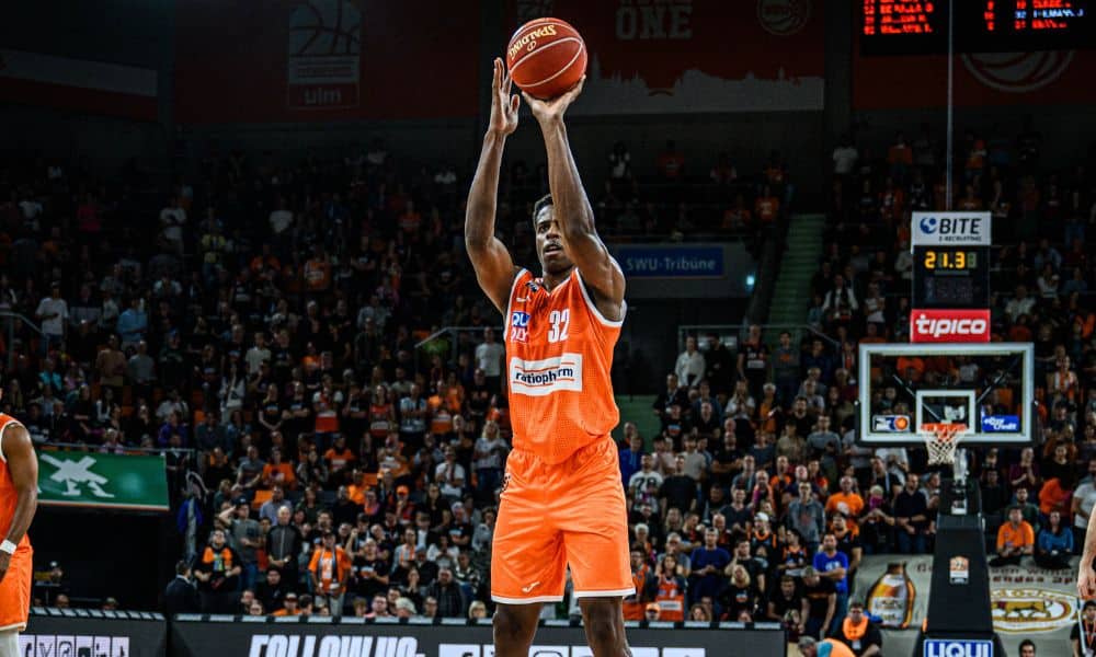 Brasileiro Georginho de Paula, jogador do ratiopharm Ulm na Eurocup