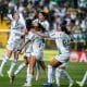 Comemoração das jogadoras do Palmeiras sobre o Atlético Nacional pela Libertadores Feminina (Divulgação/CONMEBOL Libertadores Feminina)