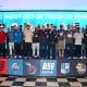 Jogadores e treinadores das 19 equipes da temporada 2023/2024 do NBB (João Pires/LNB)