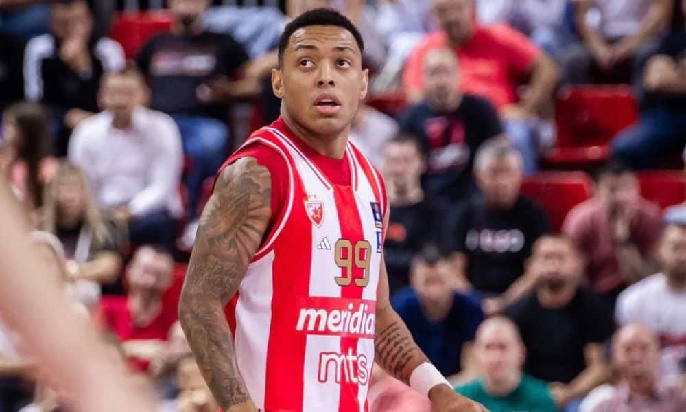 Brasileiro Yago Mateus, jogador do Estrela Vermelha na EuroLeague (Divulgação/ABA Liga)